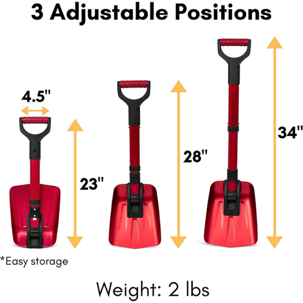 34” Folding Emergency Snow Shovel - Image 3